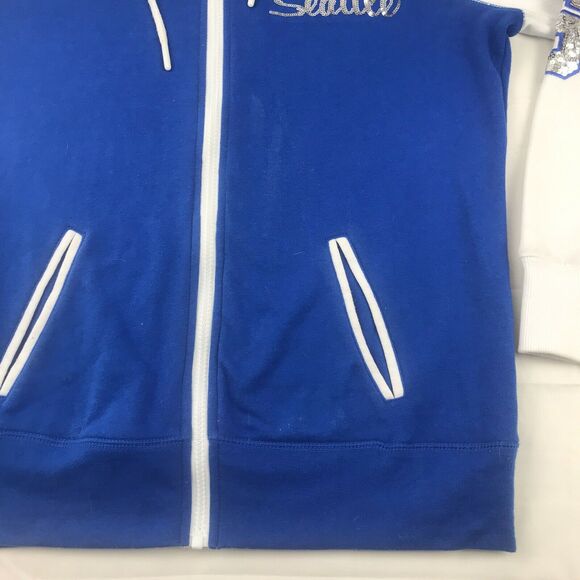 seattle full zip hoodie sequin bling size med - Picture 4 of 12